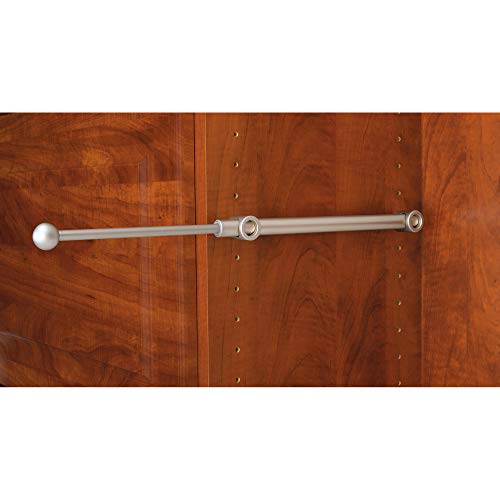 Rev-A-Shelf Cvr-14-Sn 14-Inch Metal Extendable Adjustable Designer Closet Hanging Valet Rod With Mounting Hardware, Satin Nickel #TOP1