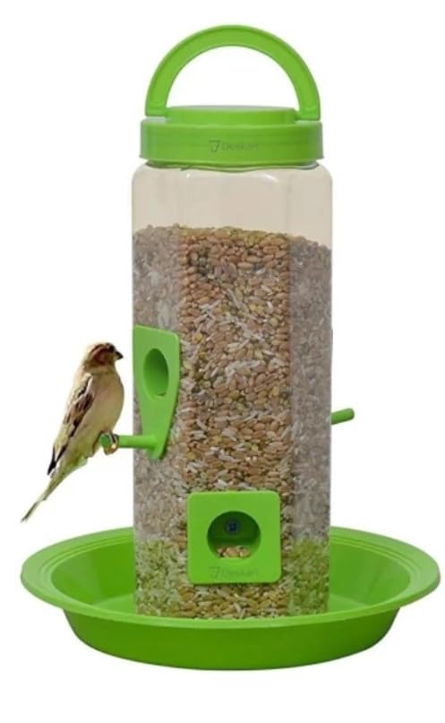 Bird Feeder for Garden,Balcony,Home,Indoor and Outdoor with Holding Handle (Green) (B0D28RG9TY) Amazon Price History, Amazon Price Tracker