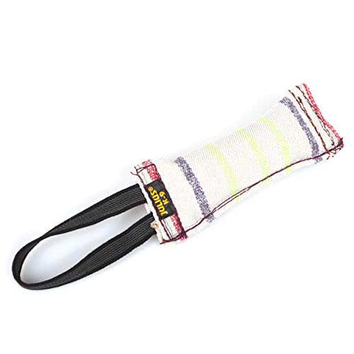 Julius-K9, 18415, Beisswurst, Baumwolle-Nylon, 15 cm x 2-3 cm, aussen genäht eine Handschlaufe