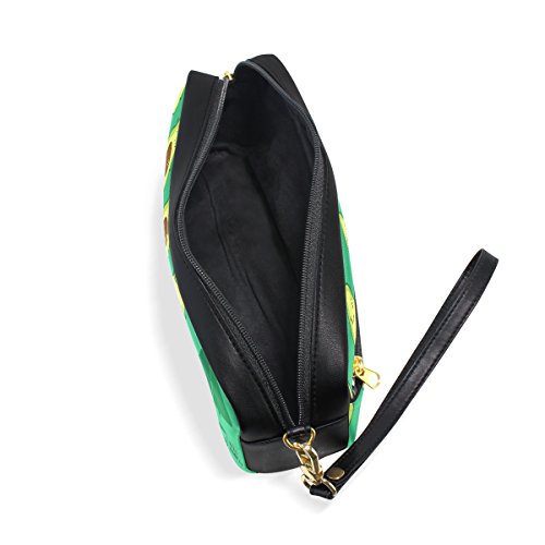 Yzgo Pencil Case Funny Cute Avocados Emoticon Portable Pen Organizer Cosmetic Bag Pu Leather Large Capacity For Travel #TOP4