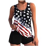 Tankini Swimsuit for Women Plus Size Tummy Control Two Piece Bathing Suit Octopus Print Swimwear Tops with Boyshorts