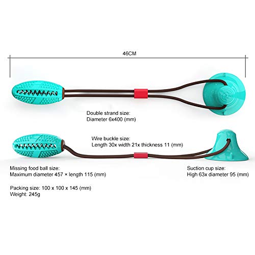YOJINKE Cordas de Cães Autobrincantes com Ventosa de Sucção TPR Bola Dispensadora de Cães, Brinquedo