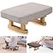 Stowetry Foot Stool, Pouffe Footstool with Removable Cover, Linen Fabric Small Footstool with Cushion, Footstools for Living Room Entryway Office Bedroom (Light Gray)