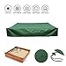Produktbild MILECN Grüne Sandkastenabdeckungen mit Kordelzug, robuste, robuste Oxford-Sandkastenabdeckung, 95% UV-Schutz, staubdicht, wasserdicht,150X150cmX20cm