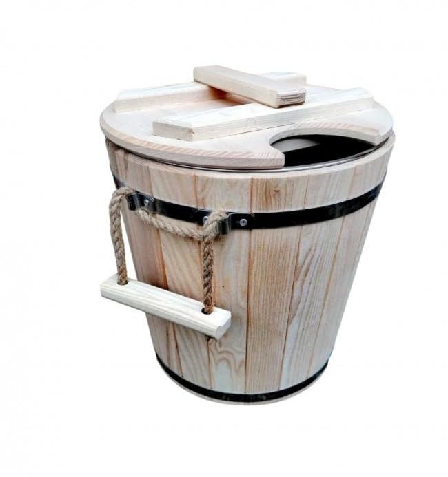 Zaparnik Sauna 20 L aus Eschenholz mit Edelstahleinsatz – Saunakübel für Wenik & Aufguss, handgefertigt