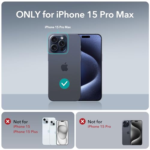 ESR for iPhone 15 Pro Max Case, Metal Kickstand Case, 3 Stand Modes, Military-Grade Drop Protection, Supports Wireless Charging, Slim Back Cover with Patented Kickstand, Boost Series, Black by ESR - Image 2
