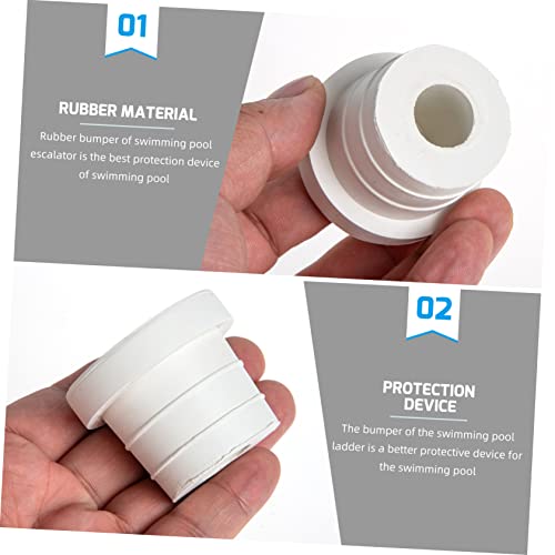 Par de tapones de goma para escalera de piscina, antideslizantes miniatura 2