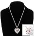 Pendant Locket Necklace Silve Tone Heart Pink Rhinestone Necklace For Women