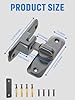 MeBantoo 90/180 Degree Flip Barn Door Lock, Protect Privacy - Security Sliding Door Latch, Small Gate Latches Hardware for Barn, Garden, Bathroom, Cabinet, Window (Grey-1PCS) #3