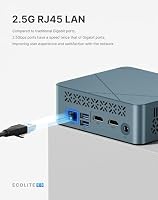 BOSGAME E3 NEO Win 11 Pro Business Mini-PC Intel N95,16 GB DDR4-RAM, 512 GB SSD, 4 Kerne, 4 Threads, bis zu 3,4 GHz, DREI 4K-Bildschirme mit 60 Hz, HDMI, Typ-C, USB 3.2, LAN – Ansicht 4
