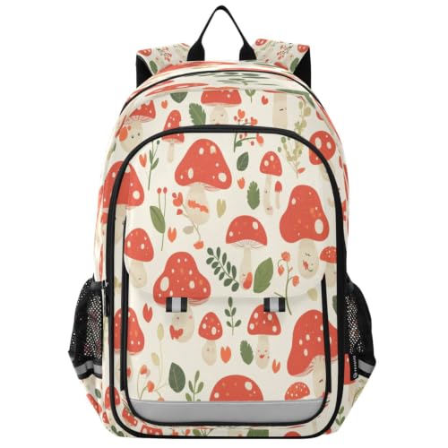 Sac à dos champignon rouge mignon avec bretelles confortables