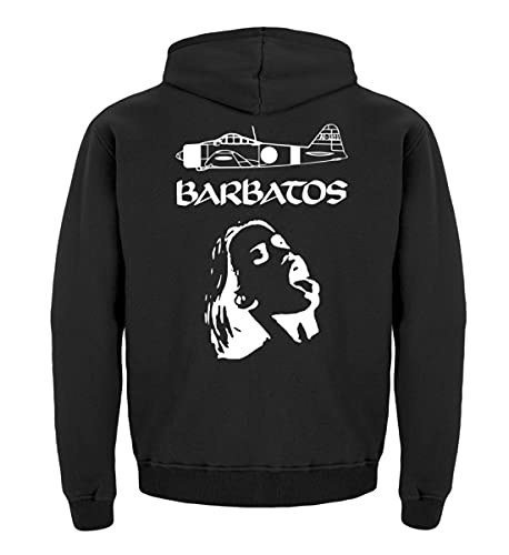 Sweat à capuche enfant Barbatos Rocking Metal noir taille 110-116 cm