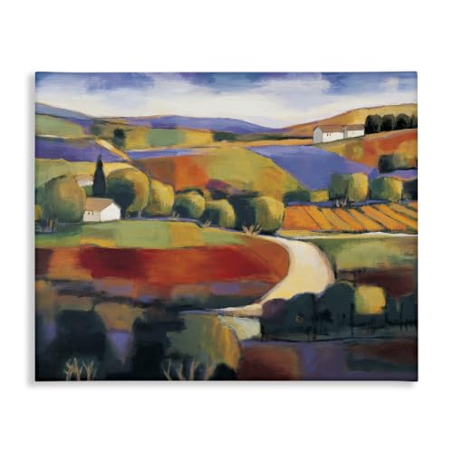 Modern Countryside Farm Town, 24 x 30 Inch Canvas Wall Art