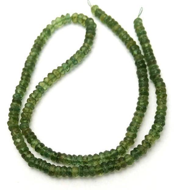 Apatite verte perles rondelles 4mm pour créer un cadeau d'anniversaire fait main unique