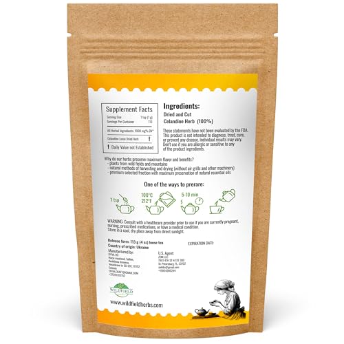 Image of 4 oz. Celandine Herb Herbal Tea (Chelidonia) - 113g Pigweed Herb Tea Celidonia Celandines