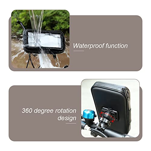 Yiolibjf Bike Handlebar Bag Touchscreen Bike Phone Holder Bag Waterproof 360 Degree Rotatable Bicycle Phone Mount For Mountain Bikes Motorcycles #TOP3