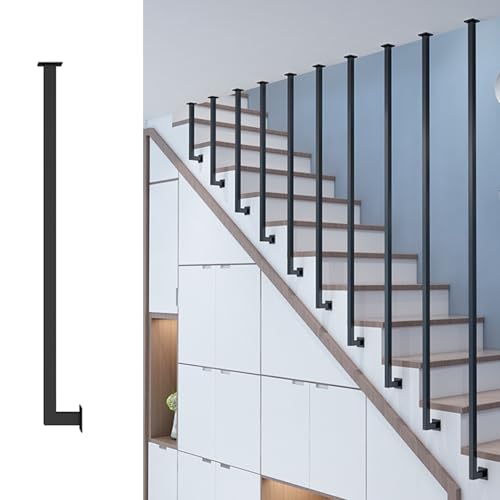 Rampe d'escalier intérieur 155cm noir mat garde-corps loft - 2