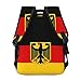 SEOCKA Flag German Coat Of Arms Casual Backpack Travel Pack Bag Laptop Backpacks With Side Pockets Front Zipper Pockets Bookpack Daypack Picnic Rucksack Computer Bag