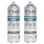 Polar Anti Mould Spray Clear - 2 x 500ml | Invisible Mould Resistant Paint for Internal Bathroom, Kitchen Walls & Ceilings | Quick-Drying & Long-Lasting Indoor Protection | Easy Application