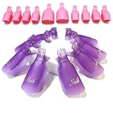 Jiulory Nail Polish Remover Clips Set 10 + 1000 PCS Soak Off Nail Gel Polish Remover Clip Caps 1000