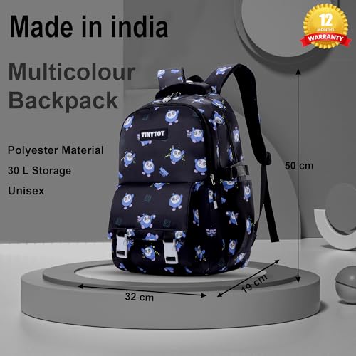 Image of Tinytot 30 Litre Japanese Korean Style School Bag Water-Resistant Laptop & Travel Backpack - Unisex Large 18 Inches Multipurpose Student Backpack for Boys & Girls, Men & Women