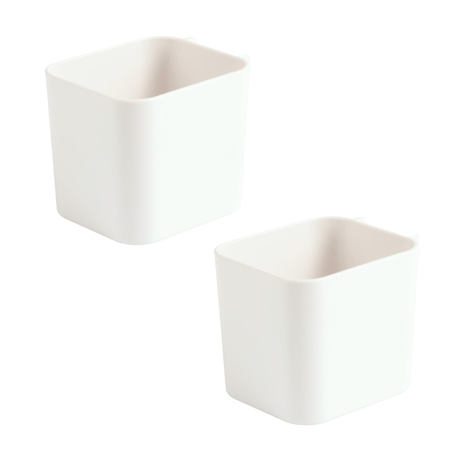 Keepo White Pegboard Accessories, 2 Pegboard Containers, Pegboard Attachments, Pegboard Bins |