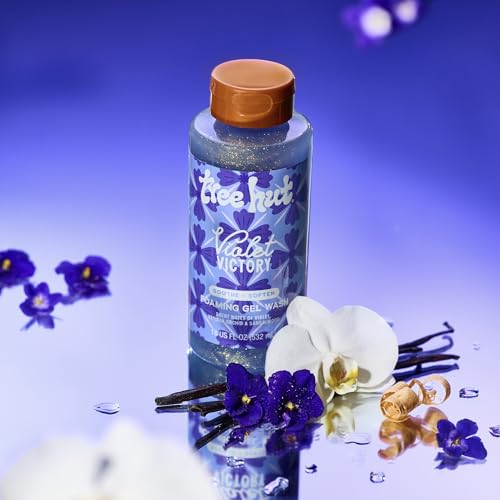 Image of Tree Hut Violet Victory Body Wash, Hydrating & Moisturizing Shower Gel, Shea Butter & Essential Oils, Soft Smooth Glowing Skin, Gentle Cleanser For All Skin Types, Self Care Gifts for Women, 18 Fl Oz