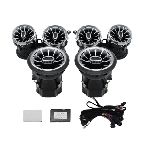 XCZPRKMXY 64 Color Car Turbine Air Outlet Ambient Light A/C Vent Outlet Atmosphere Lamp Compatible with Benz E Class W213 2016-2022(Burgundy)