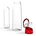 Vremi 24 Oz Fruit Infused Water Bottle - BPA Free Sports Water Bottle with Fruit Infuser Filter and Flip Top Lid Cap - Large Tritan Plastic Eco Drinking Clear Reusable Travel Water Bottles - Red