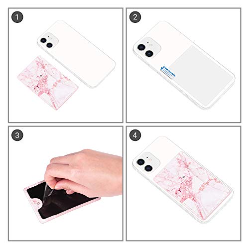 Ulak Card Holder With Stand For Back Of Phone, Adhesive Phone Credit Card Wallet Foldable Kickstand Compatible With Iphone 13/Iphone 13Pro/Iphone 12 11 Xr/Smartphones(Android/Galaxy), Crack Marble #TOP6