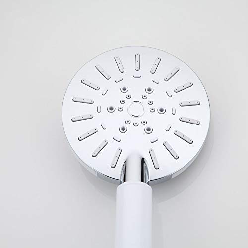 alcachofa de la ducha Cabezal de ducha Abs redondo con cuatro ajustes, ahorro de agua, plástico blanco, accesorios de baño de ducha