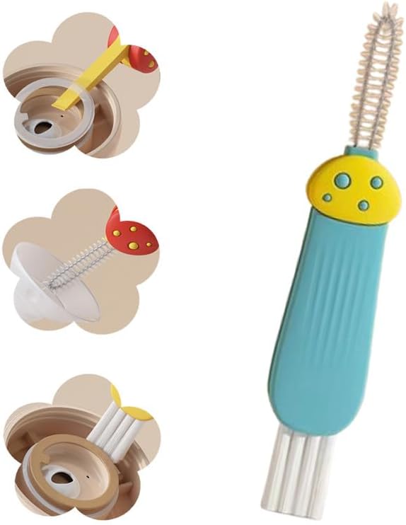 Vista 10 de Moonboat Cepillo de limpieza de tapa de taza 3 en 1, 2024 Nuevo juego de cepillo de limpieza de grietas portátil para espacio estrecho de botella