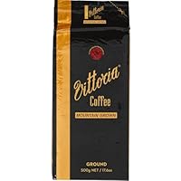 Vittoria Coffee Premium Mountain Grown Ground Coffee - 500g. High Altitude Dark Roasted Coffee Beans, Perfect with Home Filter Machines, Pour Over, Chemex, Plungers. (Packaging May Vary)