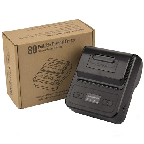 Mini Impressora Termica Portatil de Recibos 80mm Bluetooth Android IOS Goldensky GS-MP80M