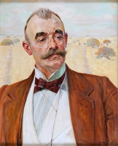Retrato de Witold Hausner por Jacek Malczewski en lienzo 60x90cm para paredes sin vida