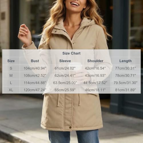 Parka Jackets for Women Winter Sherpa Lined Warm Coats Soft Cozy Outerwear - image 6