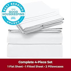 Alternative view of Mellanni King Sheets Set - 4 PC Iconic Collection Bedding - Hotel Luxury, Extra Soft, Cooling Bed Sheets - Wrinkle, Fade, Stain Resistant (King, White)