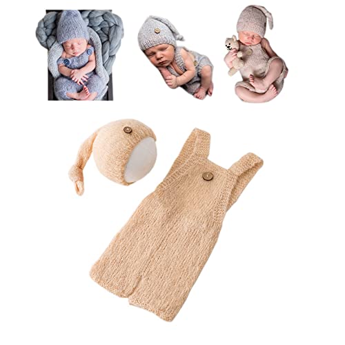 Vemonllas Fashion Cute Newborn Boy Girls Baby Costume Outfits Photography Props Hat Pants