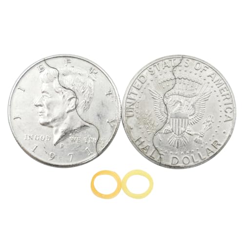 POFET Moneda en Botella Moneda Plegable Magia de Cerca Moneda mágica Accesorios para espectáculos de Magia de Cerca, Truco de Magia con Monedas Plegables