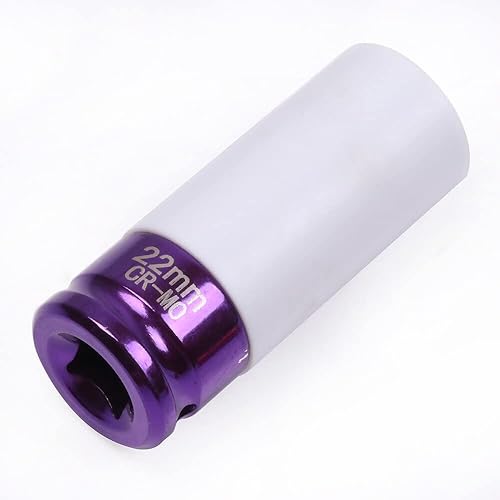 Miniatura 5 de Juego de 5 piezas de dados de impacto profundo de pared delgada de 12 pulgada, protector de rueda de impulsión, funda de plástico duradero, 6 puntos