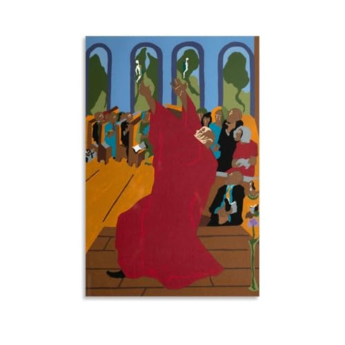 XuXueCC Jacob Lawrence - Póster artístico para pared, diseño de El primer libro de Moisés llamado Génesis 1932, lienzo decorativo para pared, impresión fotográfica, decoración moderna para el hogar