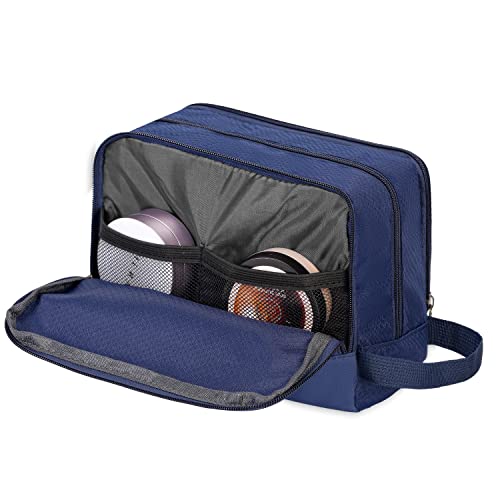 Image of WANDF Travel Toiletry Bag for Men, Small Dopp Kit for Toiletries | Water-Resistant Fabric, Travel Bag for Toiletries, Compact Storage, Shaving Accessories, Weekend Trips