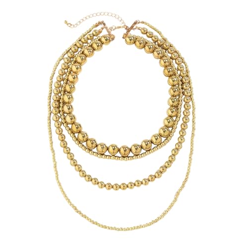 Collar de cadena de cuentas para mujer y hombre gargantilla capas joyería de moda 2023