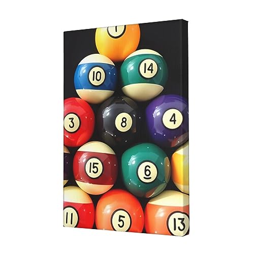 Impression de billard en couleur sur toile déco murale 30x45