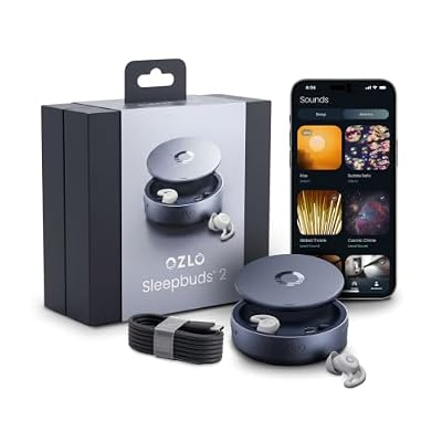 Ozlo Sleepbuds 2 — Sleep Earbuds for Side Sleepers, All-Night Snore Masking