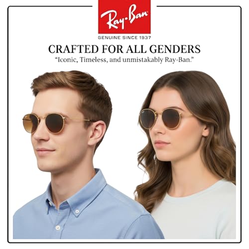 Image of Ray-Ban RB3447 ROUND METAL Round Shaped Sunglasses for Men with Official RAYBAN Eyewear Kit