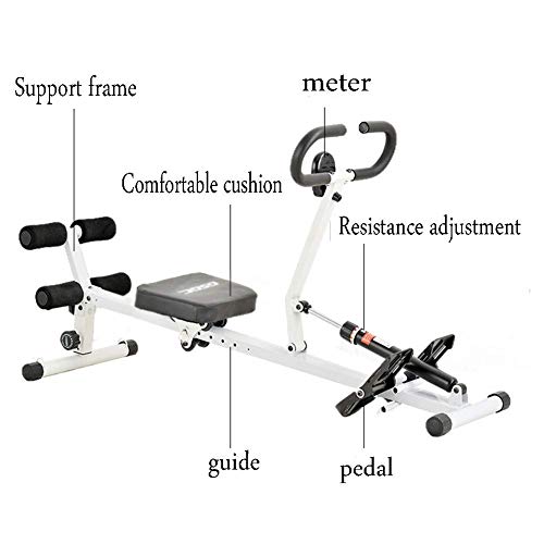 Image of Foldable Rowing Machines Rowing Machine for Home Use Foldable Hydraulic Rowing Machine Indoor Rower Abdominal Fitness Equipment 10 Resistance Adjustment Max User Weight 150 Kg