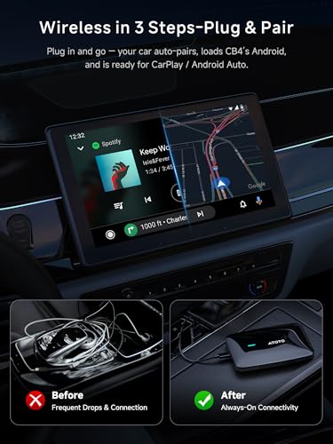 Magic AI Box Wireless CarPlay & Android Auto Adapter, 4G+32G Car Video Box Supports for Netflix/YouTube/TikTok/TF Card, DriveChat AI Smart Box with Dual WiFi & Bluetooth loT, Easy Setup for OEM - Thumbnail 2