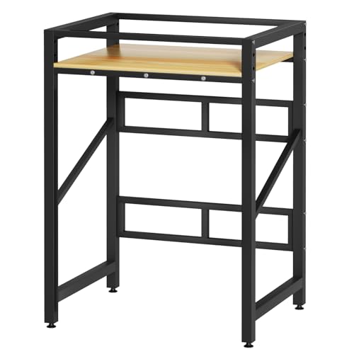 Washing Machine Stacking Kits Over-Washing-Machine Storage Rack, Adjustable Washer Dryer Stacking Kit Shelf, Heavy-Duty Bathroom Washing Machine Stand for Laundry Room Space Saving