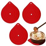 3Pack Microwave Plate Warmers, Silicone Food Warming Mat Silicone Heat-Resistant Serving Mats Pot Holder Non-Slip Silicone Mats for Warming Dinner Plates Worktops Oven Hot Pan Dinner Party Cooking